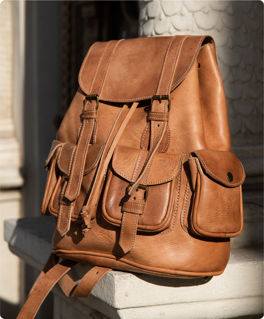 leather backpack